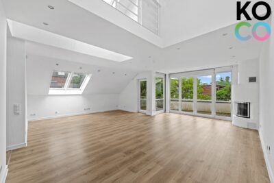 Loft-Feeling über zwei Ebenen: Außergewöhnliche Maisonette mit Galerie & Kamin in Hösel, 40883 Ratingen-Hösel, Maisonette
