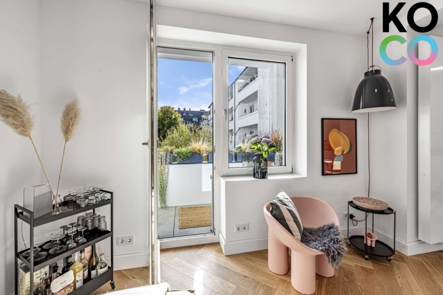 Balkon Wohnbereich - Exklusives Zuhause in zentraler Lage: 3-Zimmer-Wohnung mit Balkon