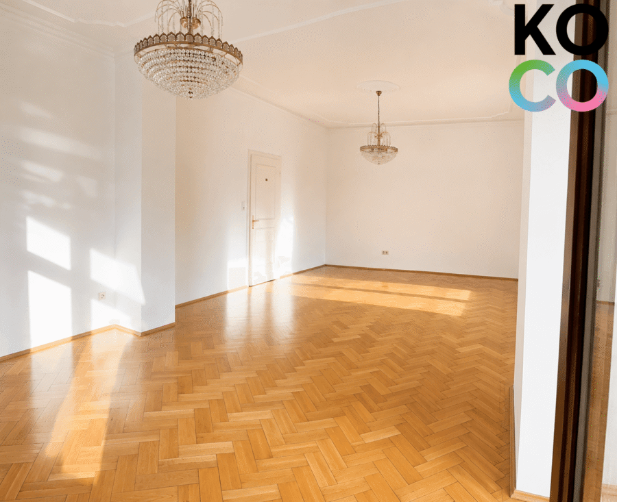 Wohn- und Esszimmer - Repräsentative 130 m² Altbauwohnung mit 100 m² Garten und Sonnenterrassen am Minto