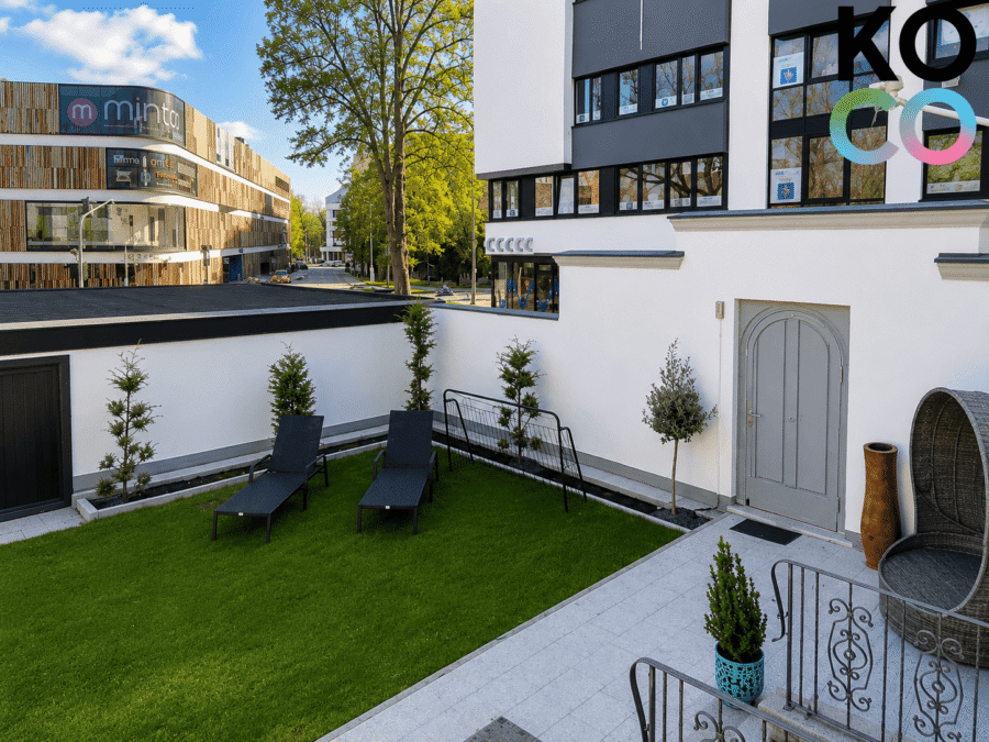 Garten - Repräsentative 130 m² Altbauwohnung mit 100 m² Garten und Sonnenterrassen am Minto