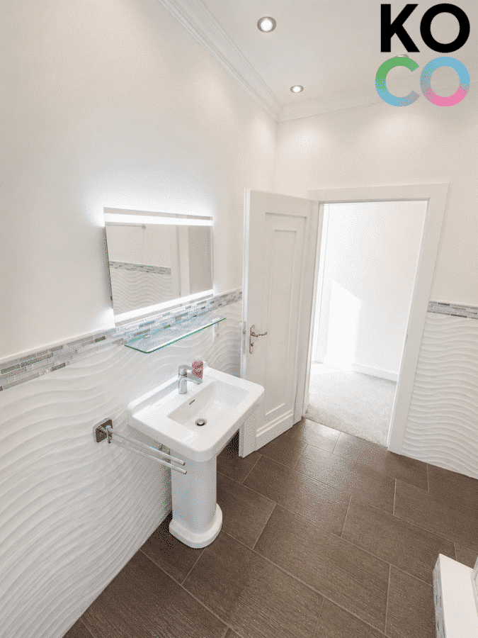 Badezimmer - Repräsentative 130 m² Altbauwohnung mit 100 m² Garten und Sonnenterrassen am Minto