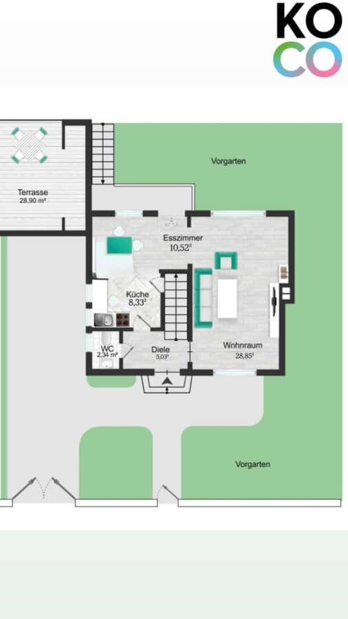Grundriss EG - Seltene Gelegenheit in Ratingen-Mitte – Freistehendes Einfamilienhaus mit wunderschönem Garten
