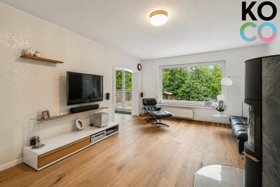 Wohnzimmer - Seltene Gelegenheit in Ratingen-Mitte – Freistehendes Einfamilienhaus mit wunderschönem Garten