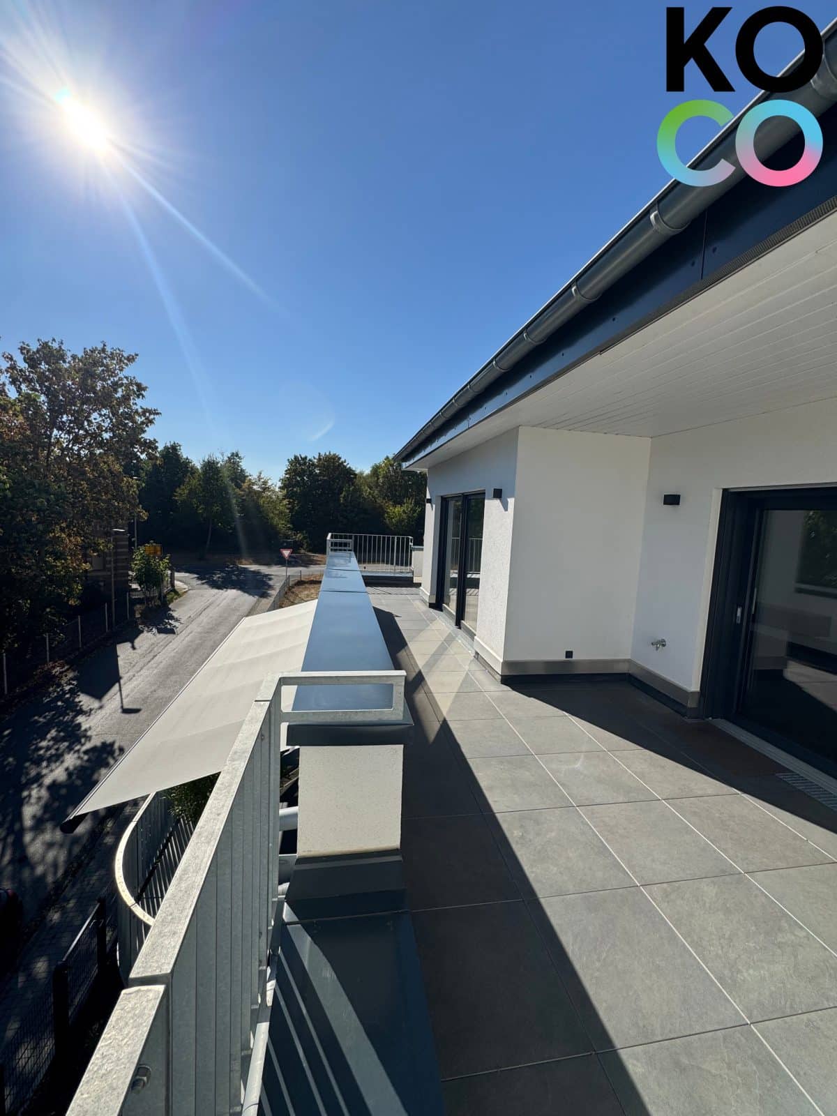 Umlaufende Dachterrasse
