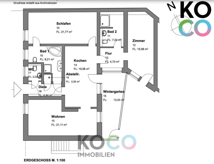 Grundriss EG - Arbeiten, Lagern, Wohnen – Flexibler Bungalow mit Halle für Handwerker, Kreative & Händler