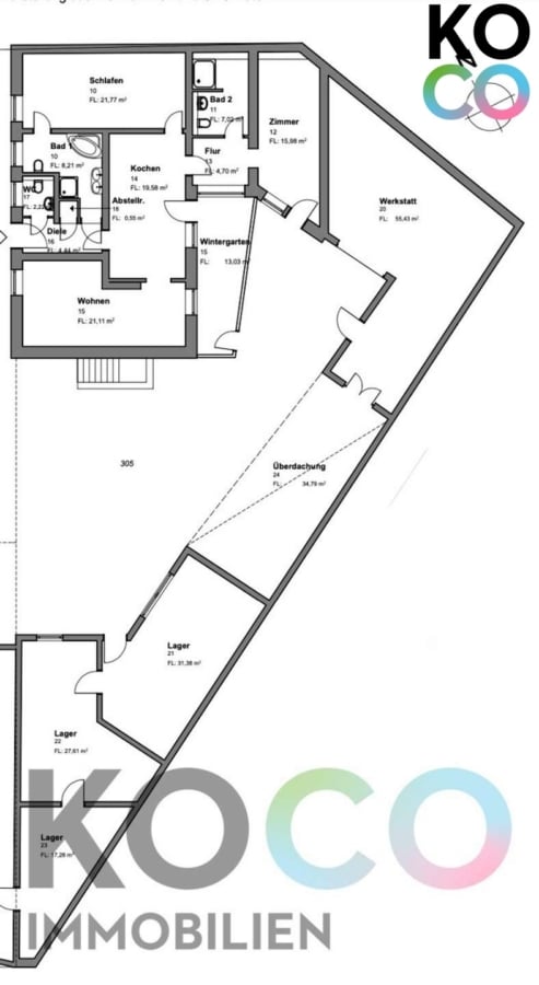 Wohnhaus und Lagerflächen - Arbeiten, Lagern, Wohnen – Flexibler Bungalow mit Halle für Handwerker, Kreative & Händler