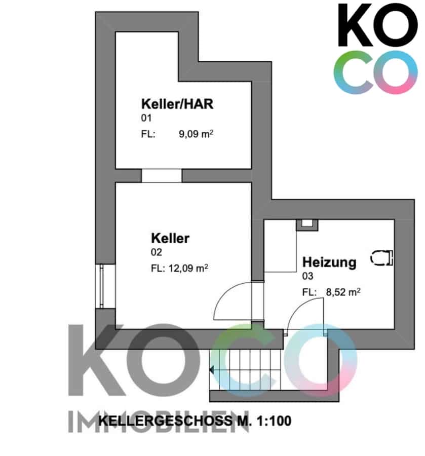 Grundriss KG - Arbeiten, Lagern, Wohnen – Flexibler Bungalow mit Halle für Handwerker, Kreative & Händler