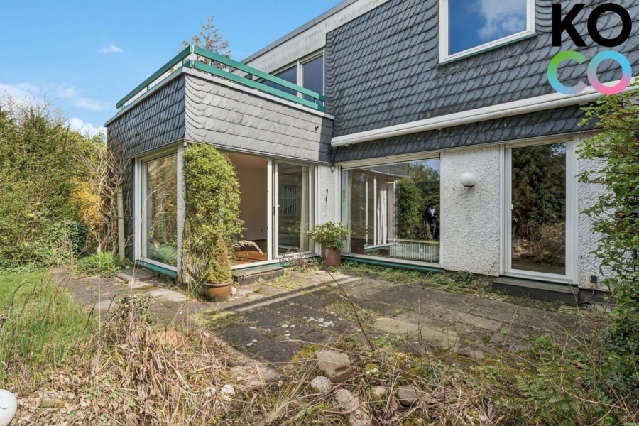 Terrasse unten - Reihenendhaus mit Gartenparadies