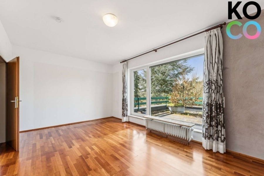 Schlafzimmer mit Terrasse - Reihenendhaus mit Gartenparadies