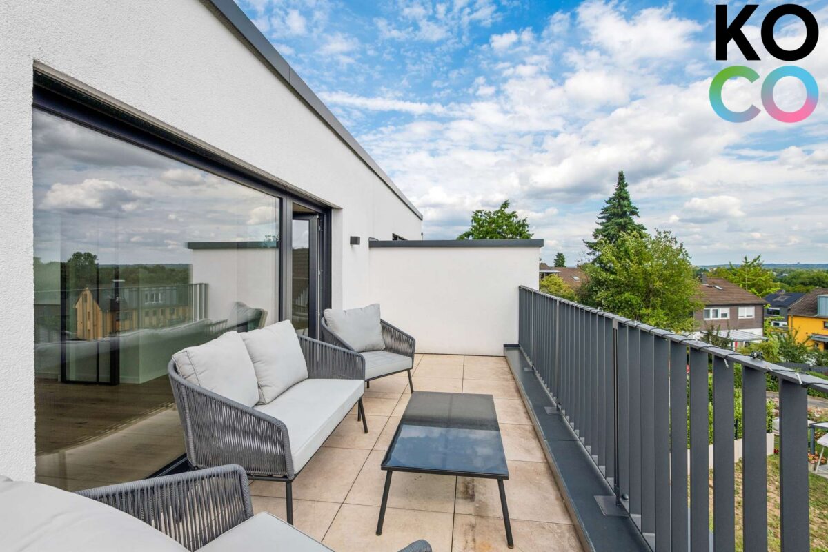 sonnige Terrasse