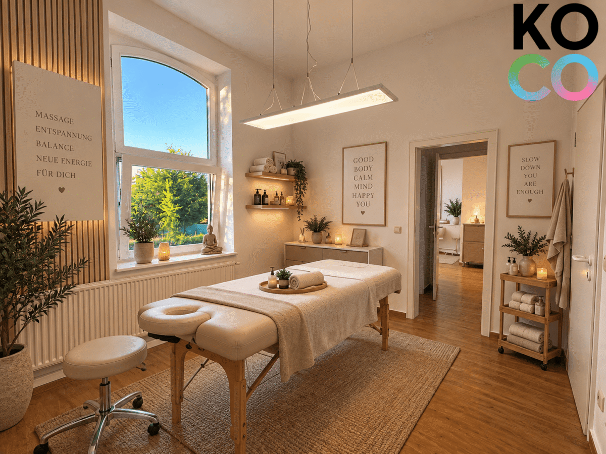 Einrichtungsbeispiel Massage - KI-generiert
