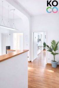 Empfang  - Blick in den Besprechungsraum