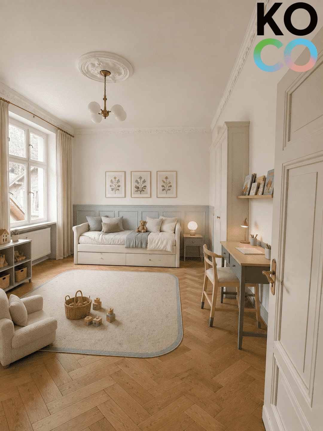 Kinderzimmer Wohnbeispiel / KI-Visualisierung