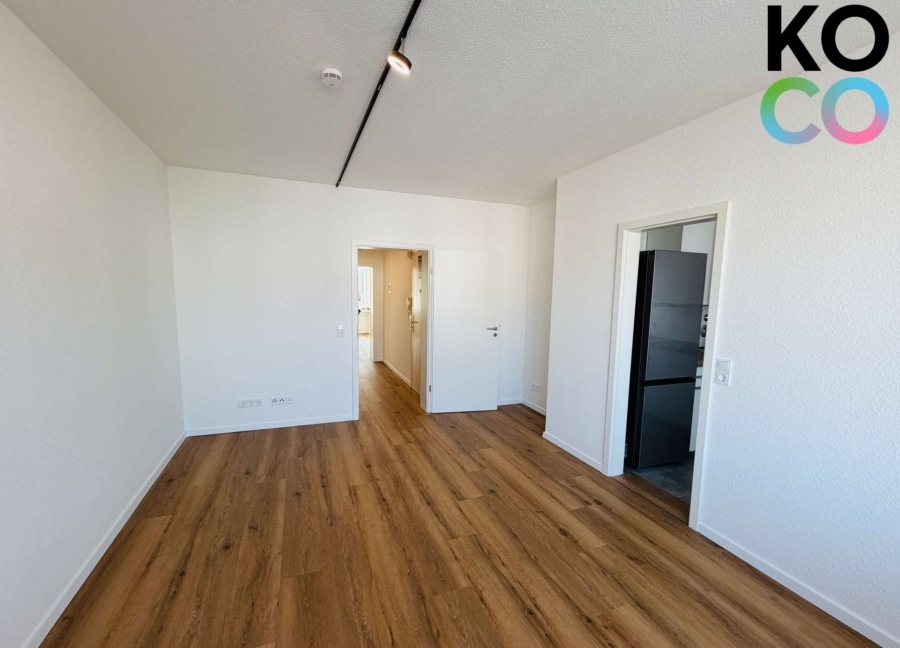 Wohnzimmer - Kernsanierte 2-Zimmer-Wohnung in Unterbilk – Erstbezug