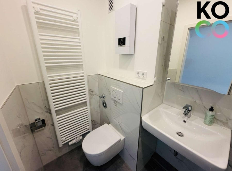 Badezimmer - Kernsanierte 2-Zimmer-Wohnung in Unterbilk – Erstbezug