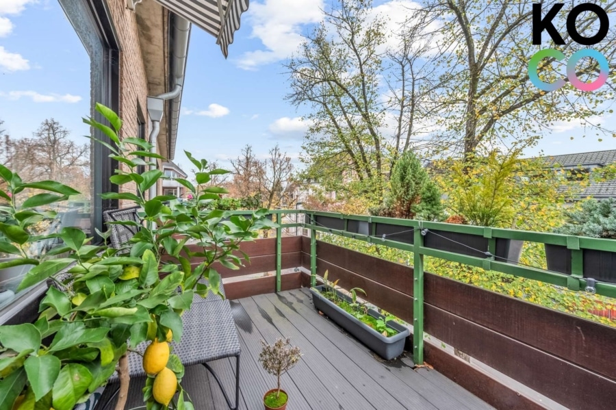 Balkon - Charmante 3-Zimmer-Wohnung mit durchdachtem Grundriss in ruhiger Lage von Düsseldorf-Urdenbach