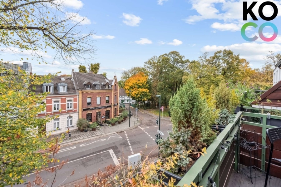 Aussicht Balkon - Charmante 3-Zimmer-Wohnung mit durchdachtem Grundriss in ruhiger Lage von Düsseldorf-Urdenbach